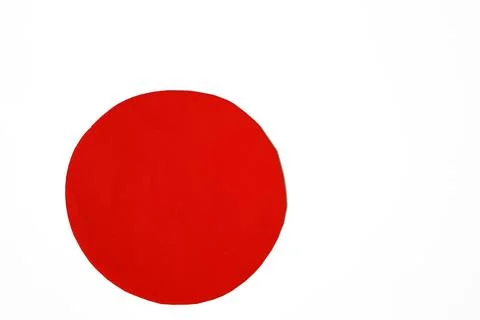 An abstract representation of the flag of Japan. A red circle on a white Stock Illustration