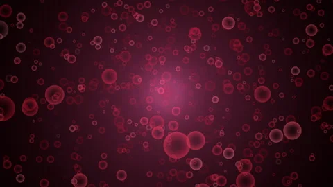 An abstract representation of floating red cells in a dark environment, giving a Video stock 282908106