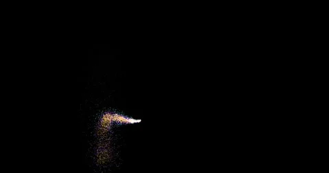 Abstract representation of a glowing swan silhouette in dark background, ar.. Stock Footage 334700414