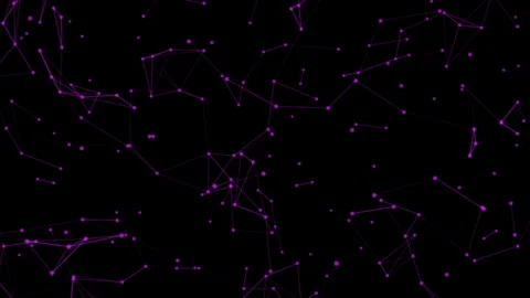 Abstract representation of interconnected purple nodes and lines forming a Stock Footage 292604771