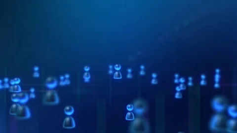 Abstract representation of internet users Video stock 73919557