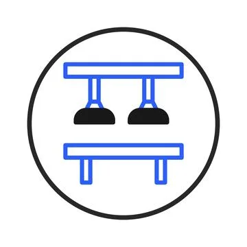 Abstract representation of machinery with simplistic lines offering a moder.. Stock Illustration