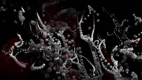 Abstract Representation of Microscopic Entities in a Dynamic Motion Stock Footage 298012167