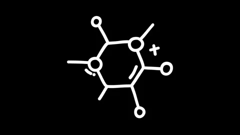 Abstract representation of a molecular structure on a black background high.. Stock Footage 319588256