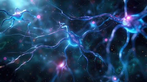 Abstract Representation of a Neural Network Stock Illustration