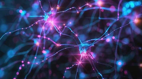 Abstract Representation of a Neural Network Stock Illustration