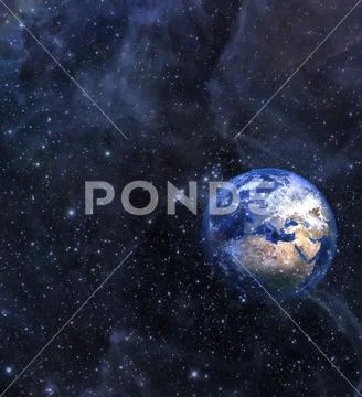 Abstract representation of the planet and galaxy of the Universe Stock Illustrationen