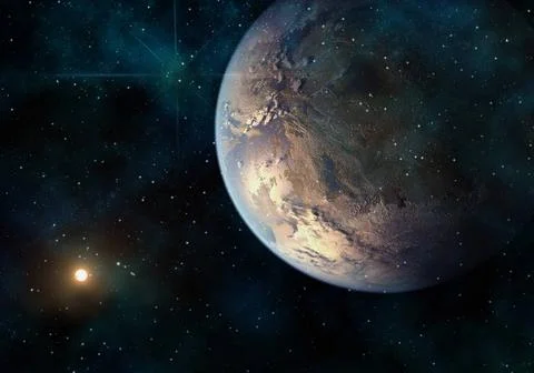 Abstract representation of planets in the Universe. 3D rendering Abstract ... Stock Photos