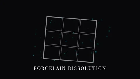 Abstract representation of porcelain dissolving into nothingness, decay pro.. Stock Footage 337655378