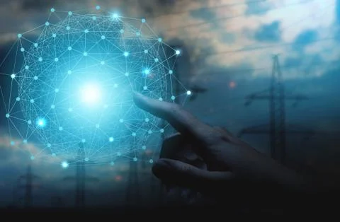 An abstract representation of solving problems using artificial intelligence Stock Photos