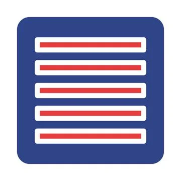 Abstract representation of structured data in a minimalistic square interface Stock Illustration