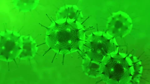 Abstract reproduction of viruses the simulation of a misty environment Stock Footage 44286791