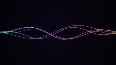 Abstract Resonant Plasma Wavefront Seamless Loop Stock Footage 343211704