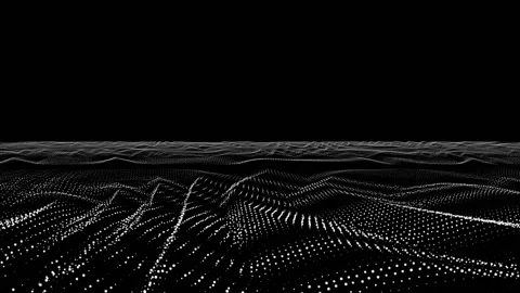 Abstract reticule landscape white technology looping background Stock-Footage 231767740