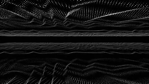Abstract reticule landscape white technology looping background Stock Footage 231768553