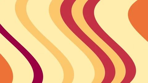 Abstract Retro 70s Wavy Background with Orange and Yellow Flow Stock Footage 346617578