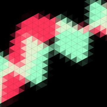 Abstract retro Artistic Low Polygon triangle strip with Geometric grid Mesh patt Illustrazione stock
