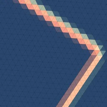 Abstract retro Artistic Low Polygon triangle strip with Geometric grid Mesh patt Illustrazione stock