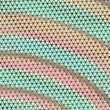 Abstract retro Artistic Low Polygon triangle strip with Geometric grid Mesh 库存插图