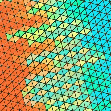 Abstract retro Artistic Low Polygon triangle strip with Geometric grid Mesh Illustrazione stock