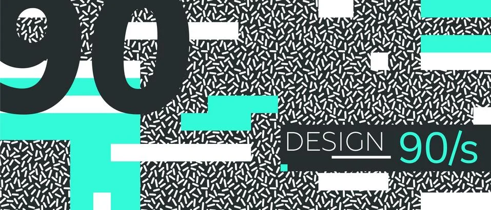 Abstract retro background back to 90s Stock Illustration