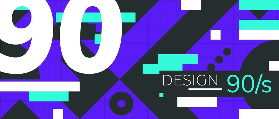 Abstract retro background back to 90s Stock Illustration