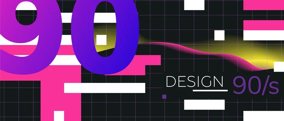 Abstract retro background back to 90s Illustrazione stock