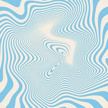 Abstract retro background with blue waves. Vector illustration Stock Illustration