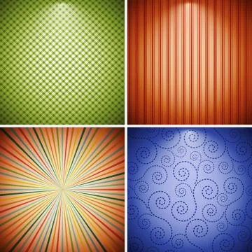 Abstract retro background collection. Stock Illustration