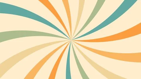Abstract retro background with curve sunburst rays Stock Illustration