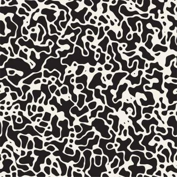 Abstract Retro Background Design. Vector Seamless Black And White Pattern. イラスト素材