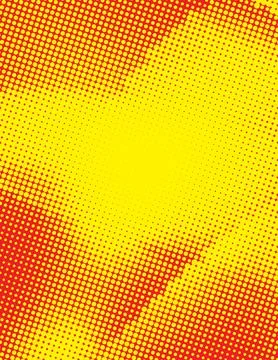 Abstract retro background with halftone effect. Red and yellow pattern Stock Illustration