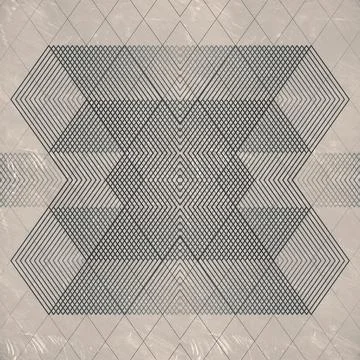 Abstract retro background with symmetrical geometric ornamentation 3d Stock-Illustration