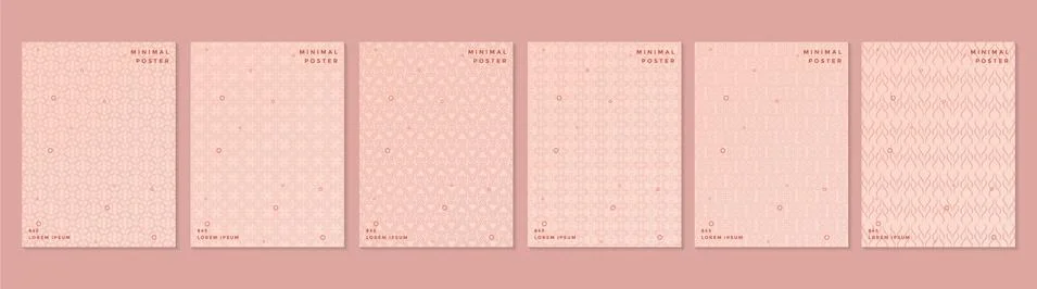 Abstract retro color pattern texture for book cover template vector set Stock Illustration