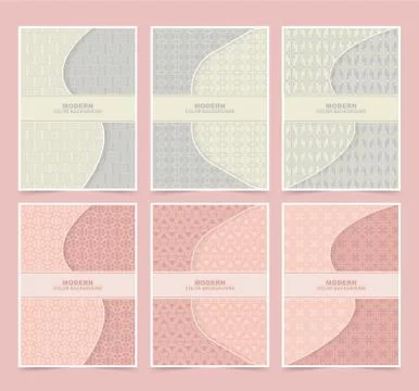 Abstract retro color pattern texture for book cover template vector set Stock Illustration