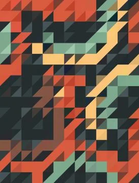 Abstract retro color of triangles background Stock-Illustration