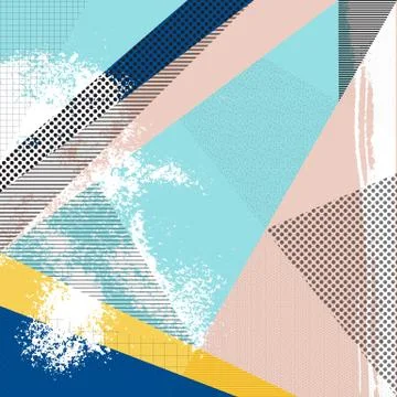 Abstract retro design background, memphis style. Stock Illustration