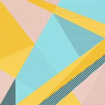 Abstract retro design background, memphis style. Stock Illustration