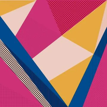 Abstract retro design background, memphis style. Stock Illustration