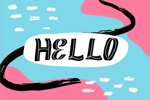 Abstract retro design style with ink texture. Stock Illustration