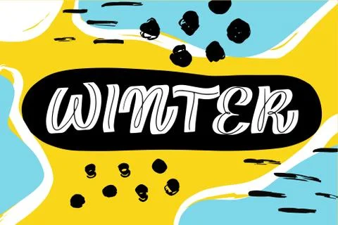 Abstract retro design style with ink texture. Stock Illustration