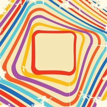 Abstract retro frame design. Vector illustration Stock Illustration