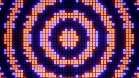 Abstract retro gaming pattern with glowing lights. Seamless loop Video stock 336859946