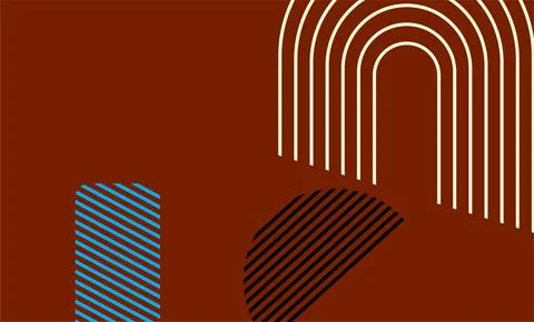 Abstract Retro geometric background. Gradient color poster with flat figure.. Stock Photos