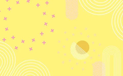 Abstract Retro geometric background. Gradient color poster with flat figure.. Stock Photos