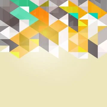 Abstract retro geometric background, vector illustration Stock Illustration