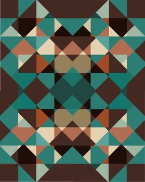 Abstract Retro Geometric Background. Vector Stock Illustration