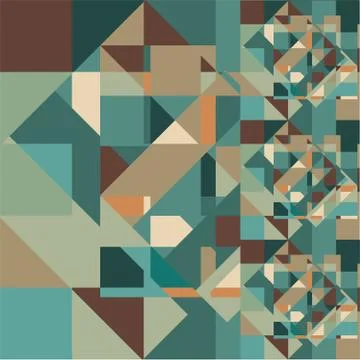 Abstract Retro Geometric Background. Vector Stock Illustration
