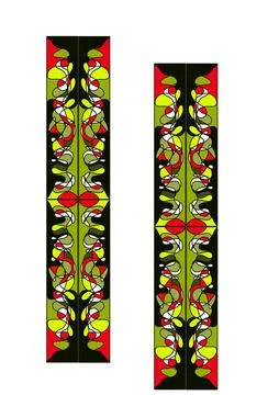 Abstract Retro Geometric Border Design Vector Illustration with Interloc 库存插图