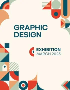 Abstract retro geometric pattern cover or poster Stock Illustration